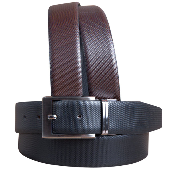 Black Brown Reversible Texture Leather Dress Belt Genuine Formal – by Hilason – Cowboy and equestrian accessories