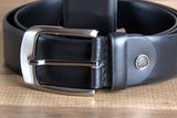 Black Leather Dress Belt 100% Pure Italian Cow Genuine Formal