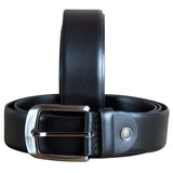 32 In Black Leather Dress Belt 100% Pure Italian Cow Genuine Formal - Uhorse
