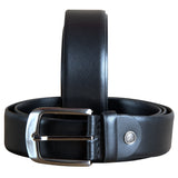 Black Leather Dress Belt 100% Pure Italian Cow Genuine Formal