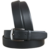 Black Leather Dress Belt 100% Pure Italian Cow Genuine Formal