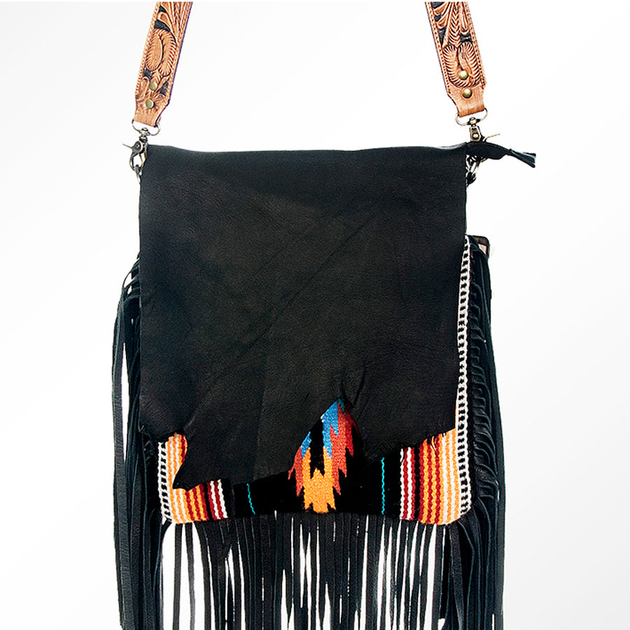American Darling Messenger Saddle Blanket Genuine Leather Western Women Bag Handbag Purse | Cute - Uhorse