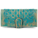 American Darling ADBG599 Wallet Hand Tooled Genuine Leather Women Bag Western Handbag Purse