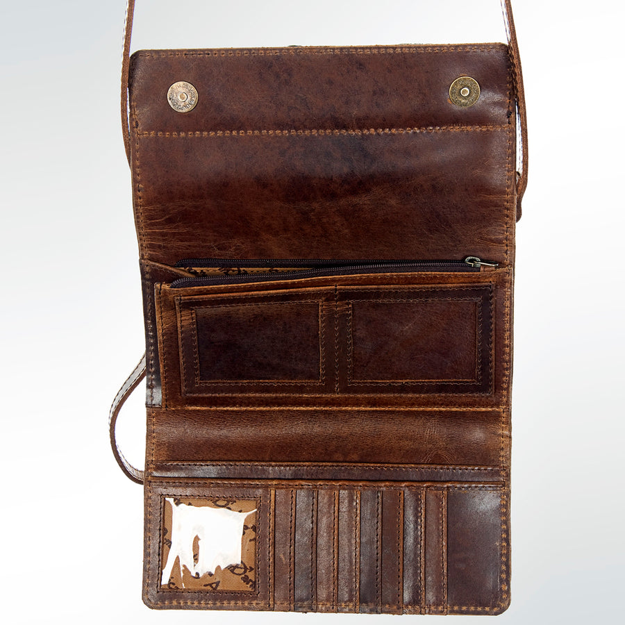 American Darling Small Cross body Bag Hand Tooled Floral Carved Saddle Blanket Genuine Leather Western Purse with YKK Zipper