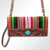 American Darling ADBG607 Crossbody Hand Tooled Saddle Blanket Genuine Leather Women Bag Western Handbag Purse