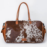 American Darling ADBG608 Duffel Hand Tooled Hair On Genuine Leather Women Bag Western Handbag Purse