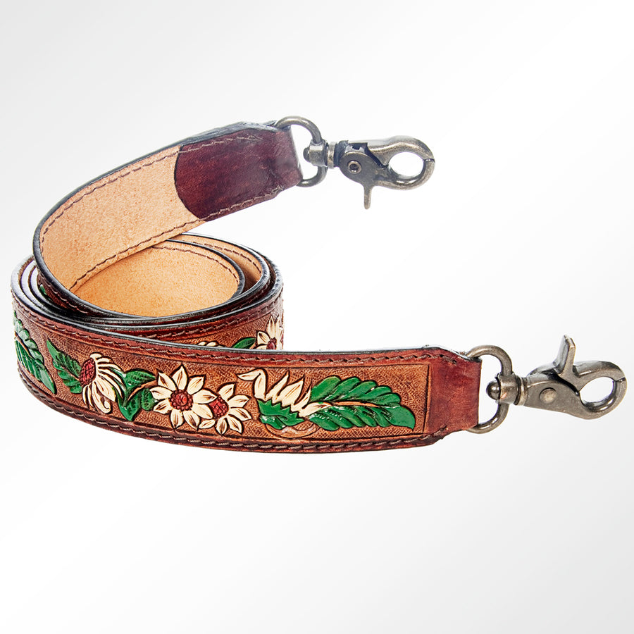 American Darling Hand Tooled Genuine Leather Crossbody Handle Strap for Bags Phone Wallet Purse Clutch