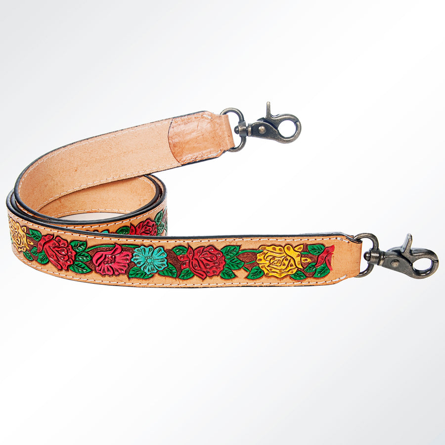 American Darling Hand Tooled Genuine Leather Crossbody Handle Strap for Bags Phone Wallet Purse Clutch