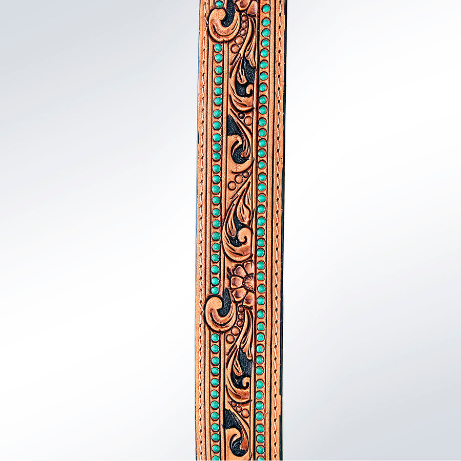 American Darling Hand Tooled Genuine Leather Crossbody Handle Strap for Bags Phone Wallet Purse Clutch