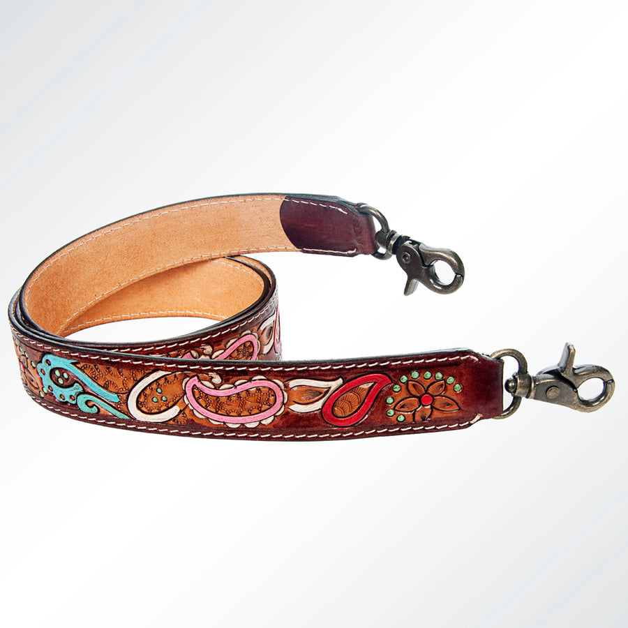 American Darling Hand Tooled Genuine Leather Crossbody Handle Strap for Bags Phone Wallet Purse Clutch