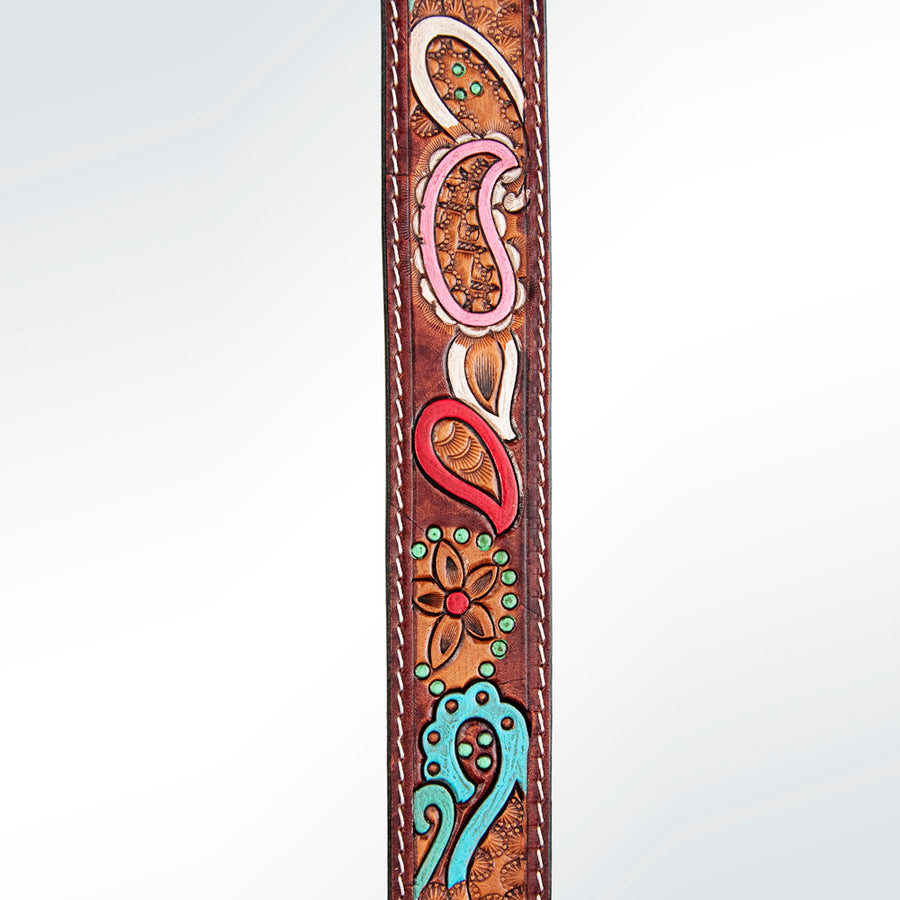 American Darling Hand Tooled Genuine Leather Crossbody Handle Strap for Bags Phone Wallet Purse Clutch