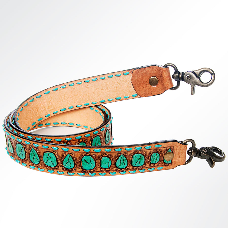 American Darling Hand Tooled Genuine Leather Crossbody Handle Strap for Bags Phone Wallet Purse Clutch