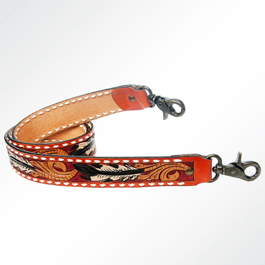 American Darling Hand Tooled Genuine Leather Crossbody Handle Strap for Bags Phone Wallet Purse Clutch