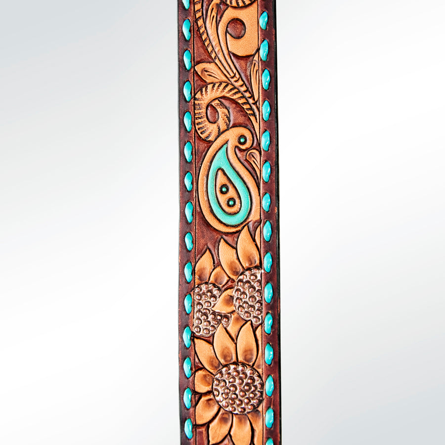 American Darling Hand Tooled Genuine Leather Crossbody Handle Strap for Bags Phone Wallet Purse Clutch