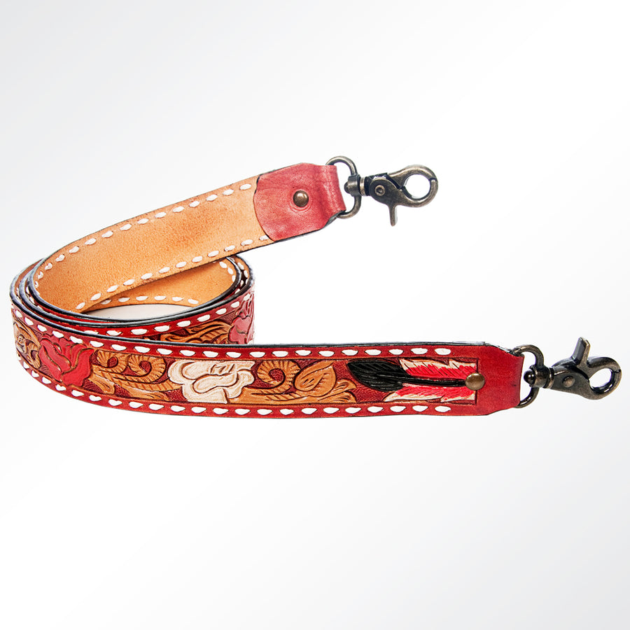American Darling Hand Tooled Genuine Leather Crossbody Handle Strap for Bags Phone Wallet Purse Clutch