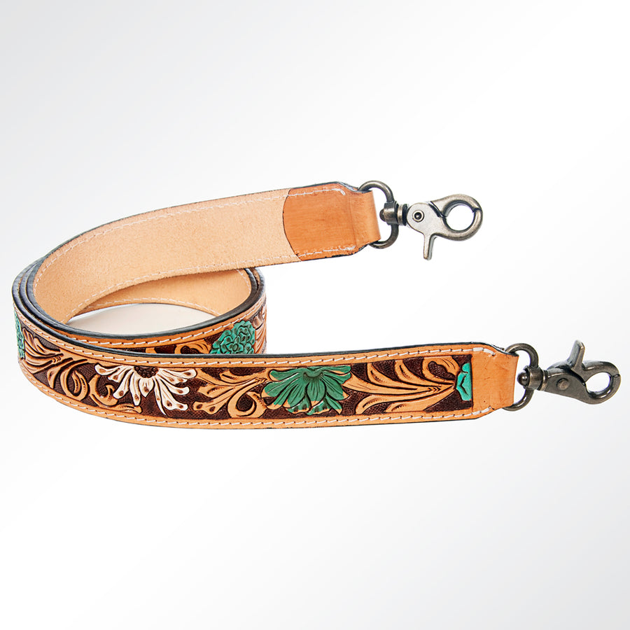 American Darling Hand Tooled Genuine Leather Crossbody Handle Strap for Bags Phone Wallet Purse Clutch