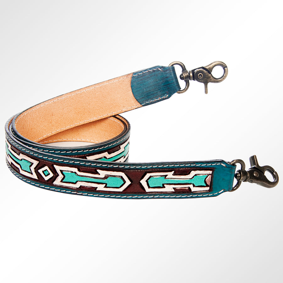 American Darling Hand Tooled Genuine Leather Crossbody Handle Strap for Bags Phone Wallet Purse Clutch