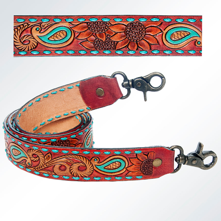 American Darling ADSTF159 Hand Tooled Genuine Leather Crossbody Handle by Hilason – Cowboy and equestrian accessories