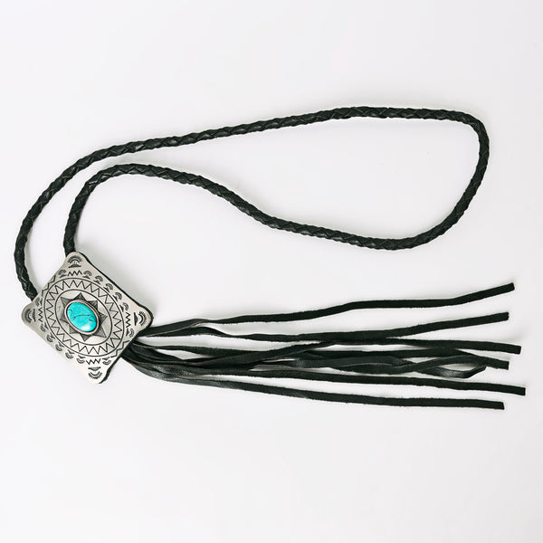 American Darling ADJW101B Braided Genuine Leather Jewelry Necklace by Hilason – Cowboy and equestrian accessories