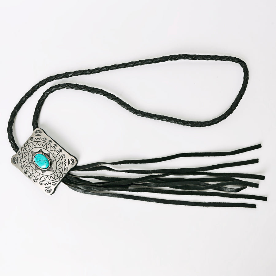 American Darling ADJW101B Braided Genuine Leather Jewelry Necklace by Hilason – Cowboy and equestrian accessories