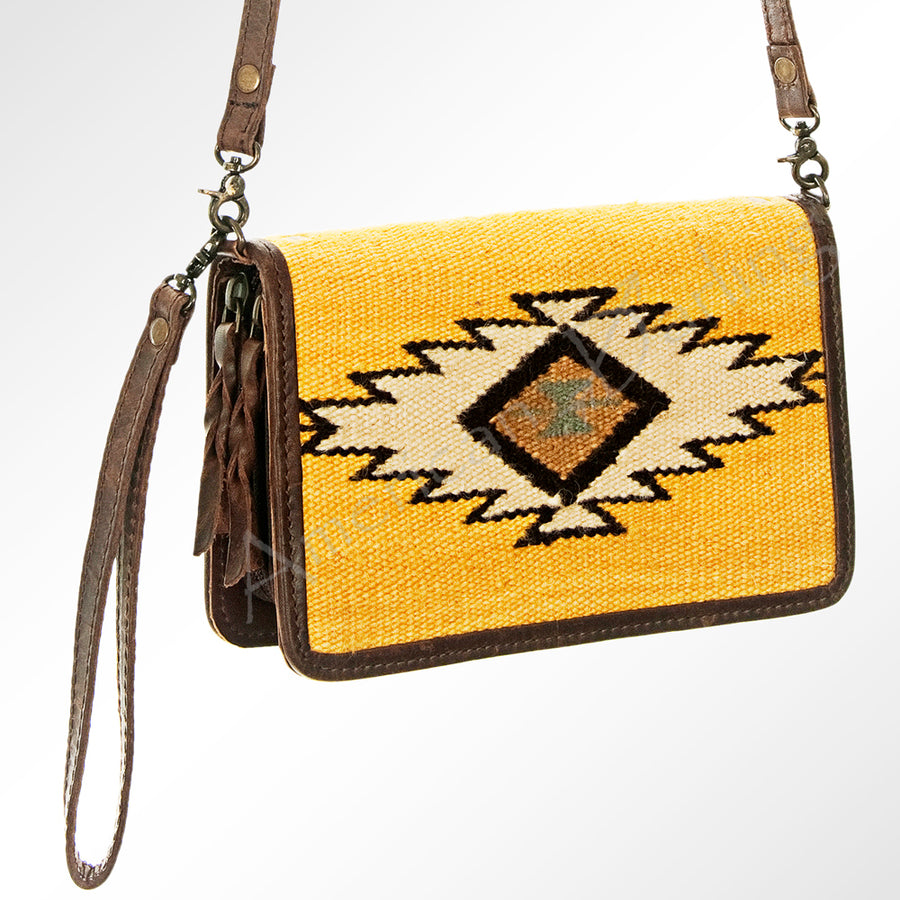 American Darling Hand Woven Saddle Blanket Western Leather Organiser Bag - Uhorse