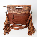 American Darling Clutch Hand Tooled Hair on Genuine Leather W. Women