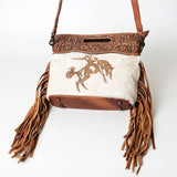 American Darling Clutch Hand Tooled Hair on Genuine Leather Western Women Bag Handbag Purse | Purses for Cute