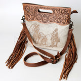 American Darling Clutch Hand Tooled Hair on Genuine Leather W. Women by Hilason – Cowboy and equestrian accessories
