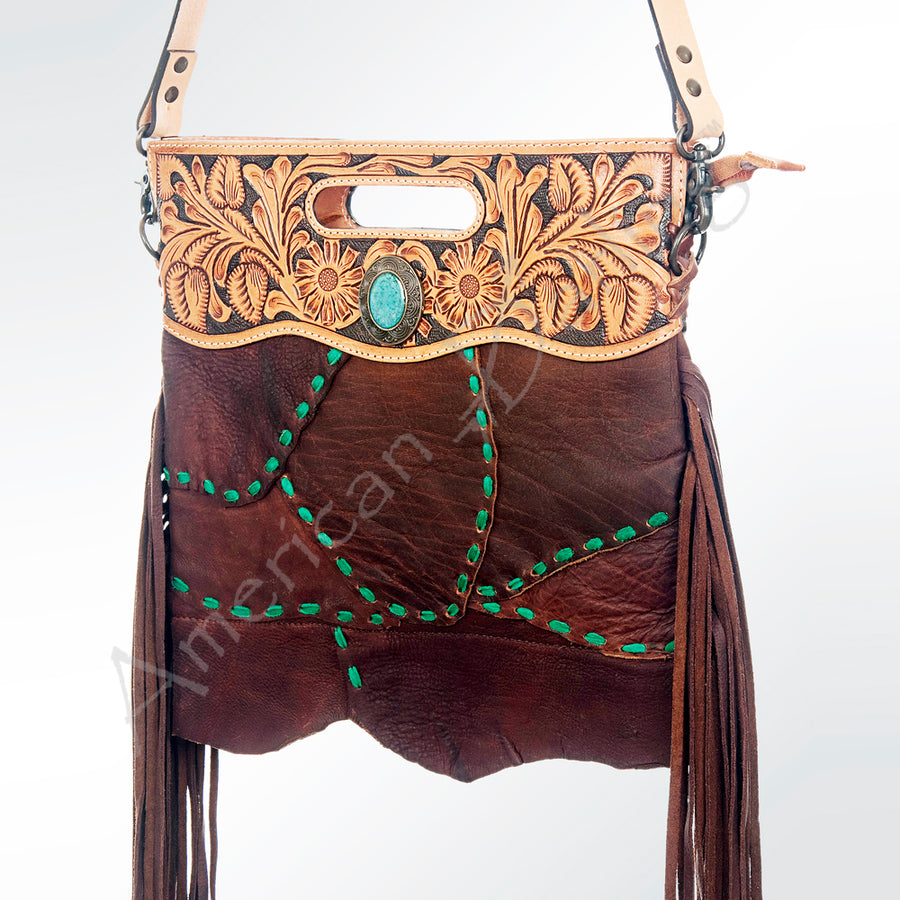 American Darling Clutch Hand Tooled Genuine Leather Women Bag W. by Hilason – Cowboy and equestrian accessories