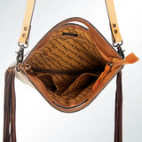 American Darling ADBG612C Clutch Hand Tooled Hair On Genuine Leather Women Bag Western Handbag Purse