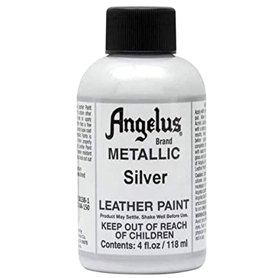 Angelus Metallic Silver Leather Paint - Uhorse