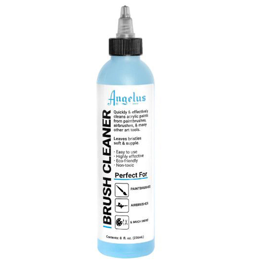 Blue brush cleaner bottle with black cap - Uhorse