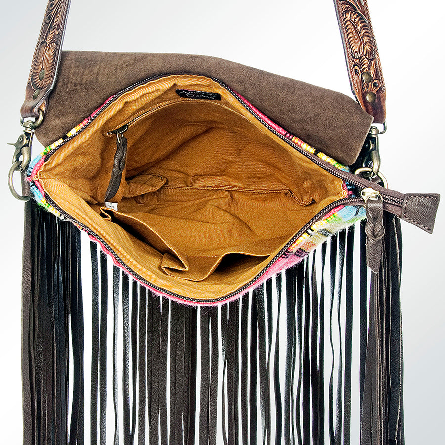American Darling Messenger Saddle Blanket Genuine Leather Western Women Bag Handbag Purse | Cute
