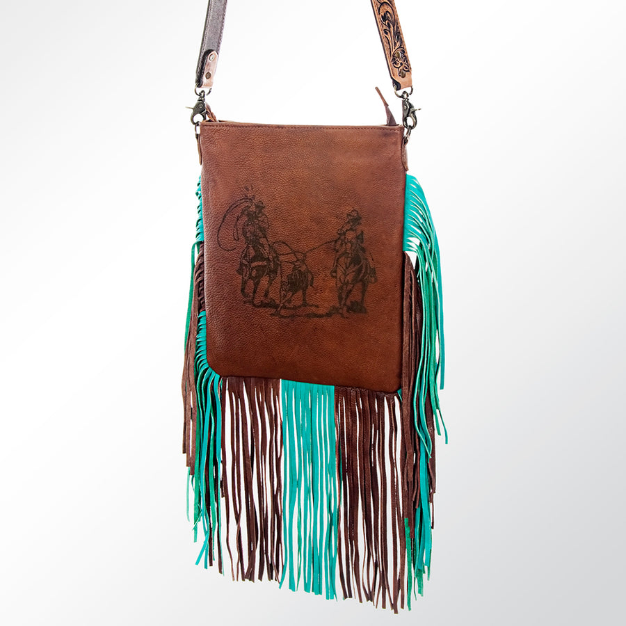 GIBG241 American Darling Large Crossbody Genuine W. Leather Women Bag by Hilason – Cowboy and equestrian accessories