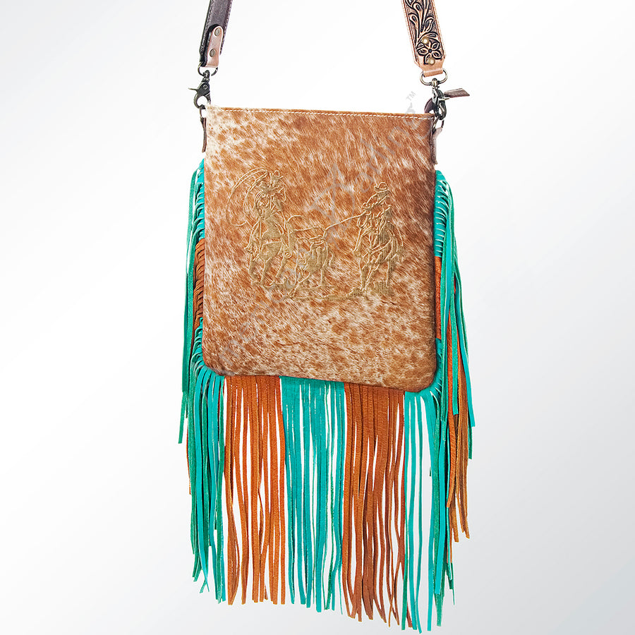 American Darling GIBG247 Hair On Genuine Leather Women Bag W. Handbag by Hilason – Cowboy and equestrian accessories