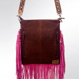 American Darling ADBG730 Large Crossbody Hair-On Genuine Leather Women Bag Western Handbag Purse