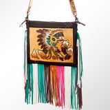 American Darling Hand-Tooled Floral Western Leather Cross body Bag - Uhorse