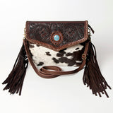 American Darling ADBGD121 Clutch Hand Tooled Hair-On Genuine Leather Women Bag Western Handbag Purse