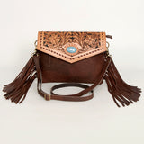 American Darling ADBGD122 Clutch Hand Tooled Hair-On Genuine Leather Women Bag Western Handbag Purse