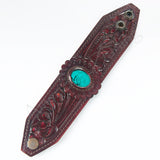 American Darling ADBRF138 Hand tooled carved Genuine Leather Bracelet women