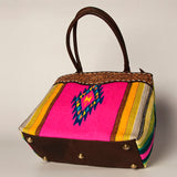 American Darling Tote Hand Tooled Saddle Blanket Genuine Leather Women Bag Western Handbag Purse