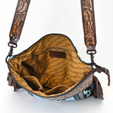 American Darling SIGNATURE CROSSBODY Hand Tooled Upcycled Wool Genuine Leather women bag western handbag purse