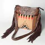 American Darling SIGNATURE CROSSBODY Hand Tooled Upcycled Wool Genuine Leather women bag western handbag purse