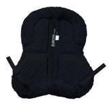 16.5-17 Ovation Europa Sheepskin 4-Shim Solid Spine Half Pad Black/Black