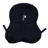 16.5-17 Ovation Europa Sheepskin 4-Shim Solid Spine Half Pad Black/Black - Uhorse
