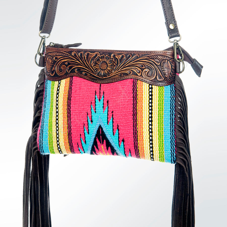 American Darling Cross Body Hand Tooled Saddle Blanket Genuine Leather Western Women Bag Handbag Purse | Crossbody - Uhorse