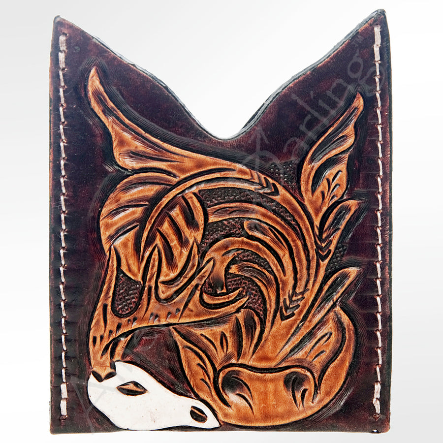 American Darling Card Holder Hand Tooled Genuine Leather | Business Credit