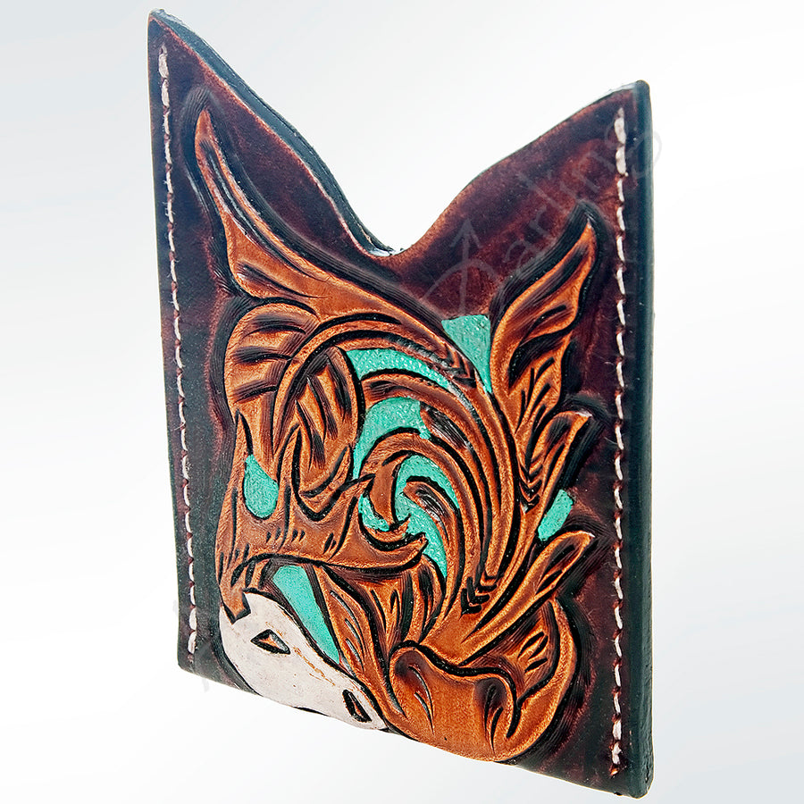 American Darling ADCCF102 Card-Holder Hand Tooled Genuine Leather by Hilason – Cowboy and equestrian accessories