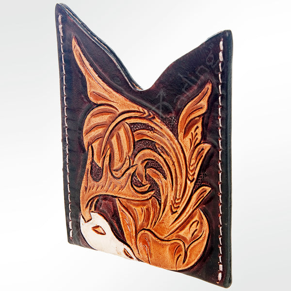 American Darling ADCCF103 Card-Holder Hand Tooled Genuine Leather by Hilason – Cowboy and equestrian accessories