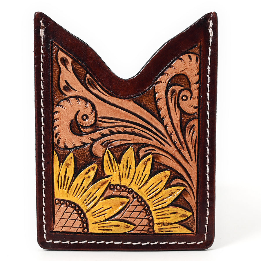 American Darling Card Holder Hand Tooled Genuine Leather | Business Credit